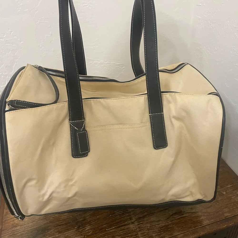 Coach Black and Tan Pet Bag